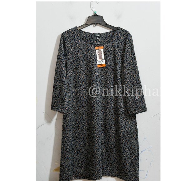 Nicole Miller Original Women's ¾ Sleeve Dress with Pockets - Picture 2 of 5